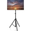 COSTWAY Supporto TV Supporto TV regolabile in altezza, supporto TV per TV al plasma/LCD/LED da 21-47 pollici e schermo piatto fino a 35 kg, supporto TV da pavimento Supporto TV portatile 450 x 100 mm, nero