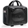 Balakaka Beauty Case da Viaggio Rigido 30x15x23 cm, Impermeabile Make up Bag con Blocco Password, 10 L Valigetta Trucchi con Cerniera Custodia Cosmetica in ABS, Nero