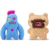 Fuggler Hairy Fuggs Serie 1 da 23 cm di ZURU, peluche Funny Ugly Monster, 2PK(Sasquoosh - Tuft - Blue and Screech - Beard - Blonde)
