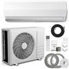 TRIUMPHKEY Condizionatore Split 12000 BTU / 3,5 kW con 2 Tubi in Rame da 3 m, Climatizzatore Inverter con Riscaldamento, Classe A++, fino a 45 m², R32, Telecomando e Kit di Montaggio