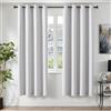 TOPICK Tende Oscuranti per Interni 2 Pezzi L 140 x A 220 cm Curtains Oscurante Tende per Soggiorno e Camera da Letto Termiche Isolanti Anti-Rumore con Anelli Moderne, Bianco