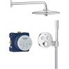 GROHE Precision SmartControl Sistema Doccia da Incasso, Termostato 2 Vie, Soffione Vitalio Joy 260, Manopola Vitalio Get Stick, Finitura Rotonda, Cromo, 34878000