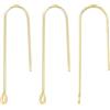 Beebeecraft 100 Ganci per Orecchini Placcati in Oro 18K 316 Fili per Orecchini Francesi Lunghi in Acciaio Inossidabile Chirurgico con Anello Orizzontale per La Creazione di Gioielli Fai da Te.