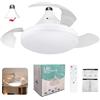 Mythlon Ventilatore da soffitto con luce e telecomando, attacco E27, piccolo ventilatore da soffitto a LED dimmerabile da 40 cm, silenzioso, 3 velocità, timer, luce notturna per camera da letto o cucina