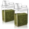UESDU 2 Pezzi Dosatore Detersivo Lavatrice, 1800 ml Contenitore Detersivo Polvere con Grande Misurino Dispenser Detersivo Lavatrice