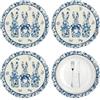 EKKONG Tovagliette Rotonde per Pasqua, 4 Pezzi di Tovagliette con Motivo di Coniglietti, Sottopiatti, Decorazione Pasquale per Primavera Estate Cucina Ristorante Tavolo da Pranzo Feste, 36 x 36 cm (B)