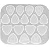 GLOGLOW Stampo per Plettri Chitarra in Silicone Triangolare Riutilizzabile, 18 cavità 3 Spessori 0.5mm 0.7mm 1.0mm Antiaderente, per Resina Epossidica UV Fai da Te Musicisti Regali Personalizzati