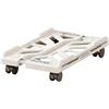Mujiluxe Supporto per PC, supporto per CPU mobile, accessori per computer, con quattro ruote per casa, giocatore, ufficio (bianco)
