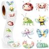 EKKONG Adesivi Api, 500 Pezzi Adesivi Insetti Animali Ricompensa, Piccoli Adesivi per Bambini Regali Scrapbooking Journal Bici Laptop Telefono Auto Moto, 1 Rotolo (B)