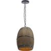 KAPIPALA Lampada a sospensione in legno, botte di vino, lampada a sospensione, illuminazione a soffitto, per camera da letto, cantina, cucina