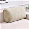 Morbuy Cuscino da Lettura per Letto e Divano Imbottito Schienale, Cuscino da Lettura per Letto Rigido Testiera Supporto Lombare Grande Rimovibile per Matrimoniale (Beige,60x20x35cm)