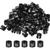 QUARKZMAN Segnataglie per Appendini Colorati Abiti Marcatore Appendini Etichette Abbigliamento (Numero 50, Nero) per Codifica a Colori Abbigliamento, 100pz