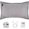 Unichefry Federa Cuscino Earthing con Cavo di Terra - Tessuto Conduttivo in Fibra d'Argento per Dormire Meglio e Ridurre lo Stress - Morbido e Traspirante - 50x75 cm