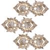 WANDIC Chiusure a mantello, 3 pezzi, 6,4 cm, dorate con strass, bottoni per maglioni, sciarpe