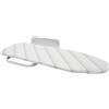 JUDEMII Asse da stiro pieghevole, montaggio a parete, girevole a 180°, salvaspazio, per camera da letto, guardaroba, piccoli appartamenti, 93 x 31,5 cm (bianco)