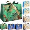 Zuxbolf 8 Pz Sacchetti Regalo di Carta con Fiocco e Maniglie,Buste Regalo Grandi Elegante con Manici per Donne, Ragazze, Damigella d'Onore, Compleanno (25 * 20 * 12.7cm)