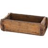 Spetebo Scatola di legno a forma di mattoncino con raccordi in metallo, 30 x 15 cm, confezione da 1 pezzo, scatola decorativa vintage in legno anticato, scatola decorativa multiuso in legno riciclato