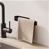 Black Sweden Home blackswedenhome. Porta Strofinacci Autoadesivo, Supporto per Panno Cucina Senza Forare per Lavello e Parete, Design Moderno Opaco, Nero | Piccolo