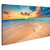 islandburner Quadri moderni Spiaggia tropicale con sabbia bianca e mare turchese chiaro. ins Maldive Stampa su tela - Quadro x poltrone salotto cucina mobili ufficio casa - fotografica formato XXL DVX