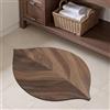 Lukery Tappetino Bagno Super Assorbente, Foglie con Venature del Legno 3D Tappeti da Bagno Antiscivolo Assorbente Asciugatura Rapida Tappeto in Diatomite Tappetino per Doccia (Legno,60x90cm)