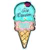 DiiliHiiri Cartello luminoso per gelateria - Originale cartello retrò di American Retro Sign per bar pub caffetteria e cucina. Targa vintage anni '50. 41 x 23 x 5 cm (9113)