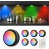 Moman 6 Pezzi Luci Armadio, 13 Colori LED Luce Notturna con Telecomando, Luminosità Regolabile Batteria Adesivi Timer Luce LED Sottopensile Cucina per Armadietto, Cucina, Corridoi, Camera (T025 Nero)