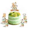 ZenithAura sopra Tavola della Giungla e Set di Decorazioni Cupcake da 25 Pz Stile Chill Estate Animali Completo per la Festa di Compleanno da 1 a 10 Anni (Giungla)