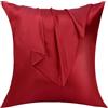 Lirex Set di 2 Federe in Raso 40x40cm, Protezione Capelli e Pelle & Antirughe, Chiusura a Busta,(Vino Rosso)