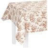 LILENO HOME Tovaglia lavabile in tessuto cerato 220x140cm (bordo tagliato) in English Rose marrone - Tovaglia cerata idrorepellente ideale come tovaglia o runner per set da birreria