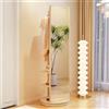 Generic Specchio a Figura Intera Girevole a 360°, Specchi da Pavimento con Appendiabiti, Moderno Specchio a Corpo Intero in Piedi per Soggiorno, Camera da Letto, Spogliatoio
