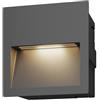 Lucande Applique da esterni (Moderno) colore Nero, in Alluminio lampadina inclusa applique incasso per facciata casa terrazzo e balcone