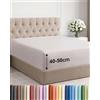 CGK Unlimited Lenzuolo con Angoli 90x190 - Microfibra Tasca 50cm (18) - Grigio Chiaro