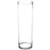 Generico EURO ITALIA Vaso Cilindrico in Vetro Trasparente, 20 cm Diametro, 50 cm Altezza