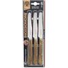 Inoxbonomi 6 Kitchen Knifes (Knives) - Italian Stainless Steel Vegetable/Steak/Table Knife Cutlery (Durmast Oak)