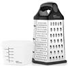 Joeji's Kitchen Grattugia per Formaggio - 6 facce con contenitore - Affettatrice Trituratore Zester - Grattugia multiuso acciaio inox per verdure e formaggi - Facile da Pulire