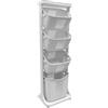NDSJAIE Cesto Portabiancheria con Ruote Carrello portabiancheria a 4/2 livelli, portaoggetti da bagno rimovibile, in plastica multistrato, con ruote(4Tier)