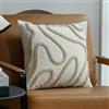 KKRANG Federa per Cuscino Decorativo in ciniglia 45x45, Linee Geometriche morbide, 3 Colori, per Divano e Soggiorno