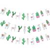 Boao 3 Pezzi Bandiera di Cactus Ghirlanda Decorazione di Lama Banner di Cactus per Compleanno Festa di Compleanno Fiesta Messicana Baby Shower per Feste
