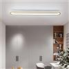 GZZBMY Metallo Plafoniera LED Rettangolare 24W Lampada da Soffitto Moderna Alluminio Iluminazioni da Plafoniere 100W Equivalente Illuminazione per Soggiorno Camera da Letto (Oro Luce Bianca,80CM)