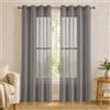 VKZ Tende Trasparenti Leggere in Voile con Occhielli, Set da 2 Pannelli 140 x 290 cm, Tende Filtranti per Soggiorno Camera da Letto,Grigio