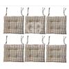 GBiancheria Cuscini Sedie Quadretto Beige 40x40cm con laccetti e morbida imbottitura confortevole 6 Cm Made in Italy (6)