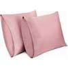 Lirex 2-Pack Federe per Cuscini, 100% Cotone Traspirante Federe Pillow Covers, 50 x 50 cm, Rosa Pallido