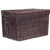 e-wicker24 Alles aus Weide e-wicker24 Baule in Vimini Cassapanca Vintage Fatto a Mano Cesta Vimini con Coperchio Scatola Rettangolare Porta Giochi