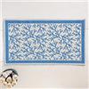 Linea oro Tappeto Sardo in Puro Cotone Corallo Azzurro cm 50x80
