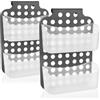 com-four® 2x cestino doccia con 2 scomparti, organizer sospeso regolabile | mensola flessibile per bagno e doccia