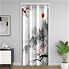 Homemissing Tende con Fiori di Ciliegio per Interno, Soggiorno, Camera, Privacy 1 Pannello, Tenda Giapponese Ukiyoe per Porta 86x203cm, Sole Rosso, Montagna Fuji, Tenda per Interno