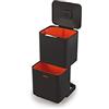 Joseph Joseph Pattumiera da cucina Totem Max da 60 litri, per raccolta differenziata e riciclaggio, colore nero