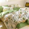 Covebett Biancheria da Letto in Cotone 135x200 Verde, Motivo Fiorito Piccolo, Multicolore, Set Copripiumino Botanico con Fiori, Motivo Fiorito, Prato Fiorito, Federa per Cuscino 80x80 cm, Stile