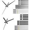 PATIKIL Kit Sostituzione Lancette Orologio, 10 Set Kit Sostituzione Lancette Orologio Movimento Meccanismo Lancette Orologio Alluminio Parti per Riparazione Orologio Parete, Nero, A11/A12