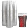 Homéa, Set di 20 bicchieri in plastica riutilizzabili 20 cl, glitter argento